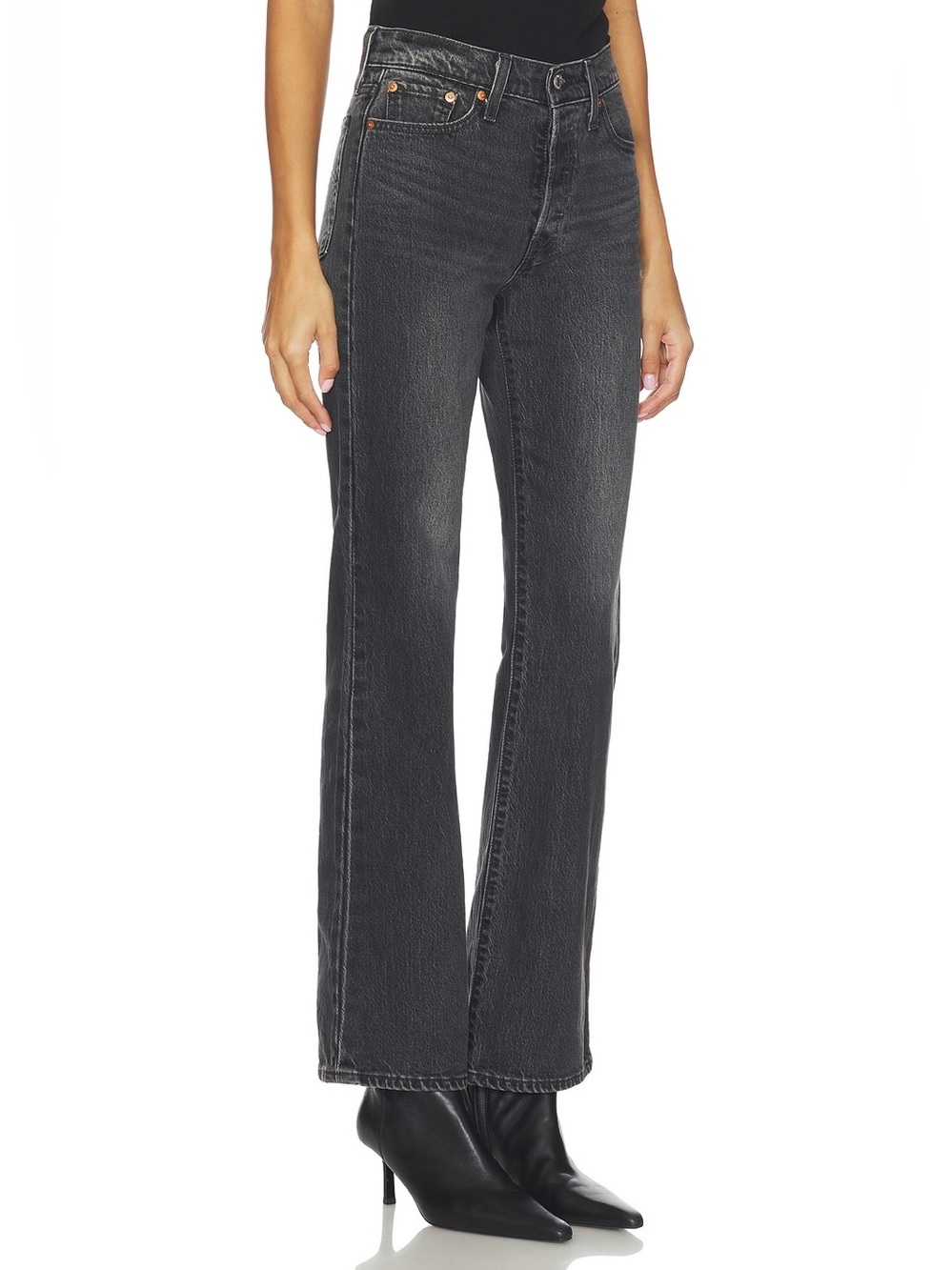 Levi's Women's Black Washed Boot Cut Wedgie 27x30 Jeans - Picture 7 of 16